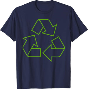 Recycling Logo Recycle Symbol Earth Day Green Men Kids Women T-Shirt - T-Shirt | Navy