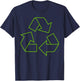 Recycling Logo Recycle Symbol Earth Day Green Men Kids Women T-Shirt - T-Shirt | Navy