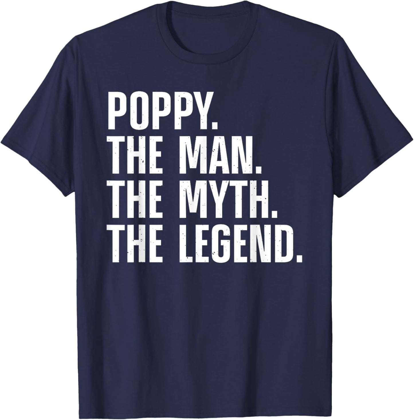 Poppy Design For Grandpa Grandfather From Grandkids Poppy T-Shirt - T-Shirt | Navy