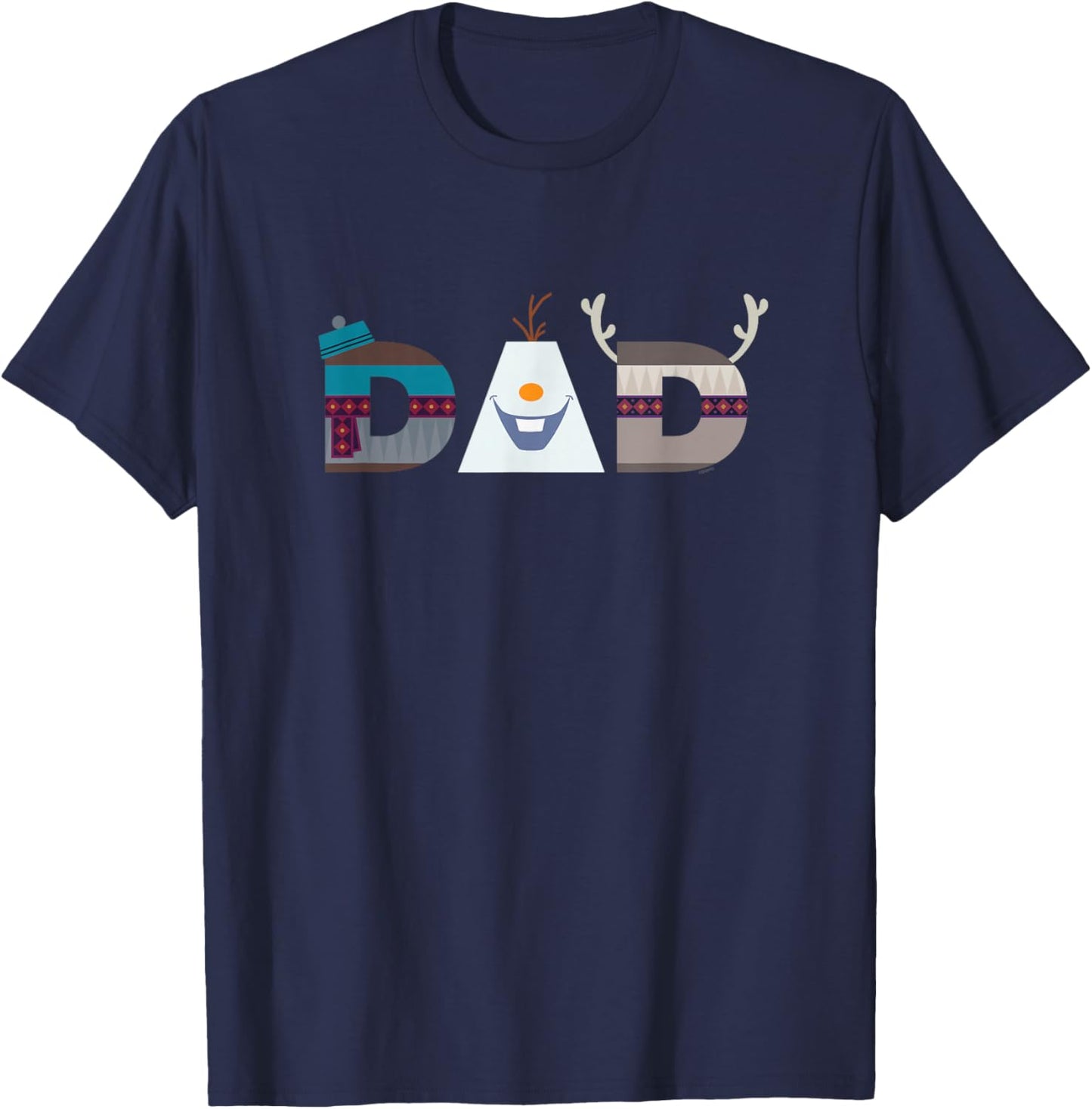 Disney Frozen Olaf Sven Kristoff Father’s Day Birthday Dad T-Shirt - T-Shirt | Navy
