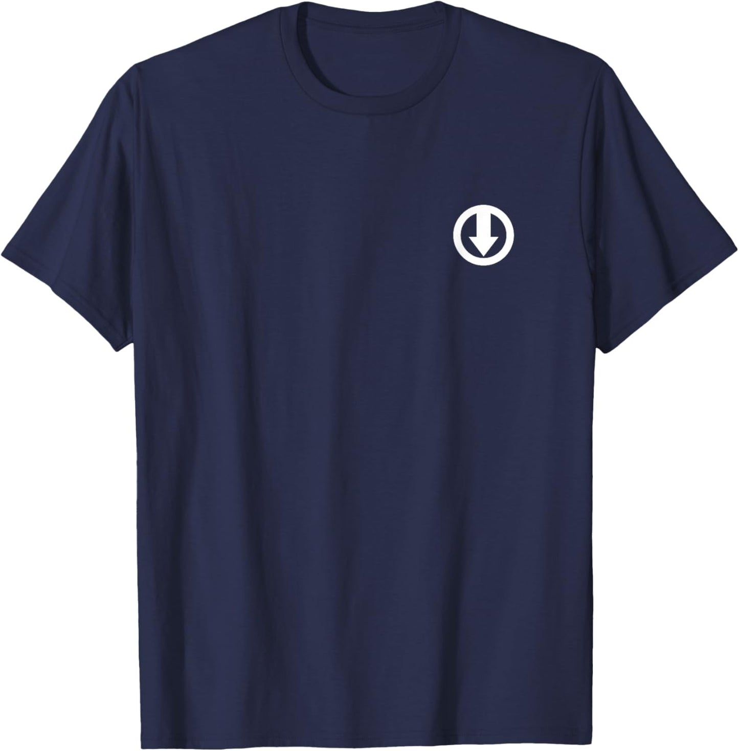 Subtle Male Chastity Logo, White T-Shirt - T-Shirt | Navy