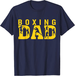 Gym Boxer Love Dad Boxing Lover Training Box Player Papa T-Shirt - T-Shirt | Navy