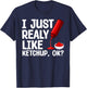 Funny Ketchup Design Women Kids Tomato Ketchup Lover T-Shirt - T-Shirt | Navy