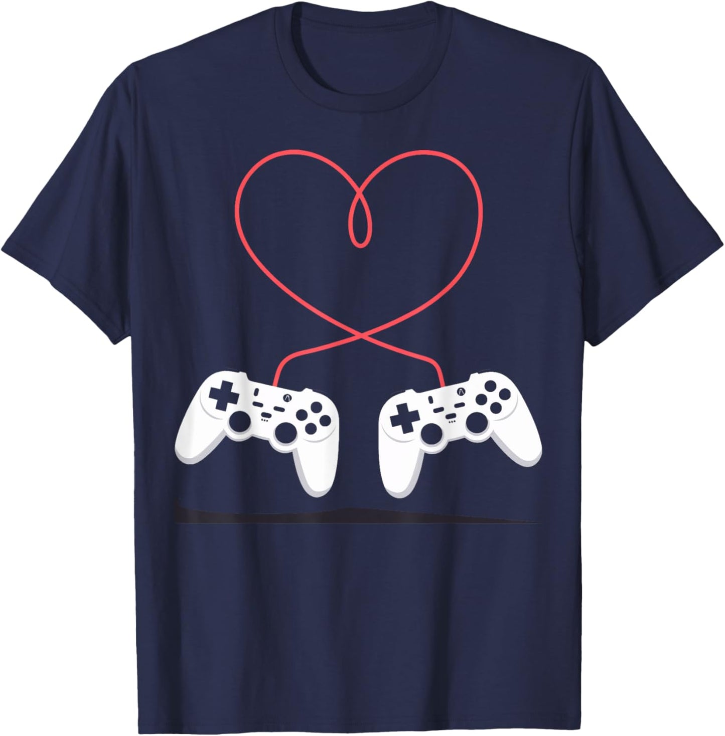 Gaming Heart Valentines Day and Kids T-Shirt - T-Shirt | Navy