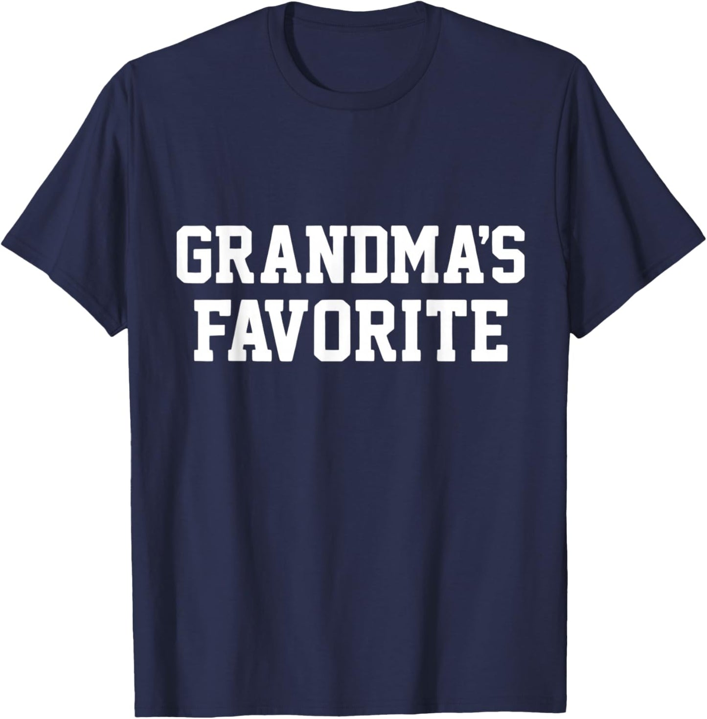 Funny Grandma's Favorite Black Modern Classic Crew T-Shirt - T-Shirt | Navy