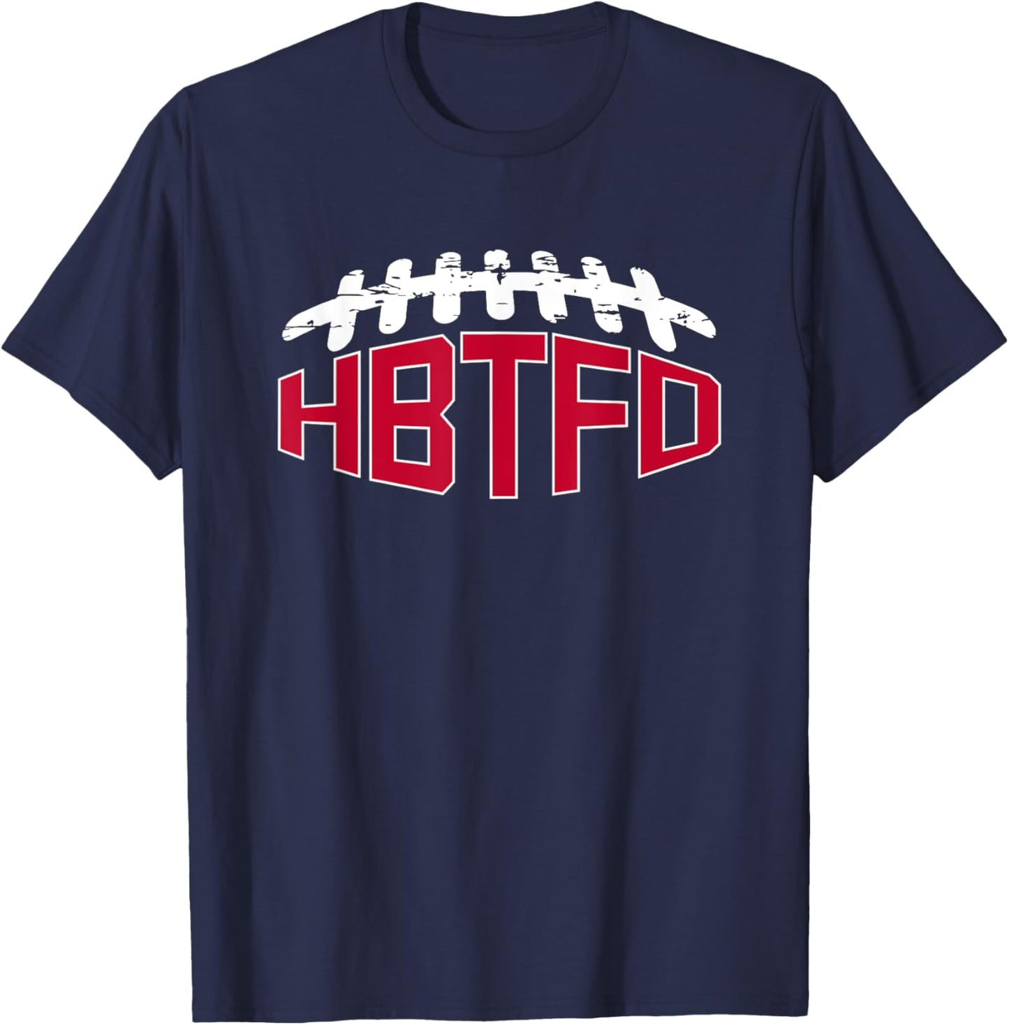 Football, USA HBTFD! Football - Black, Small - -Adults T-Shirt - T-Shirt | Navy