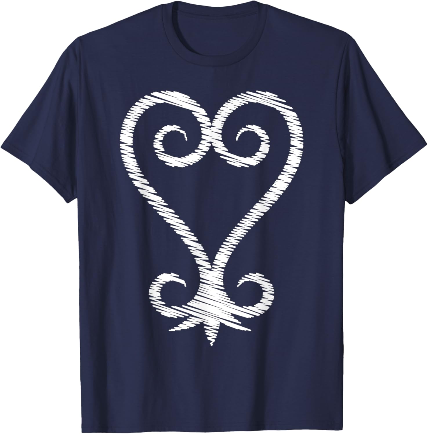 Heart Sankofa Black History African Symbol Adinkra Sankofa T-Shirt - T-Shirt | Navy