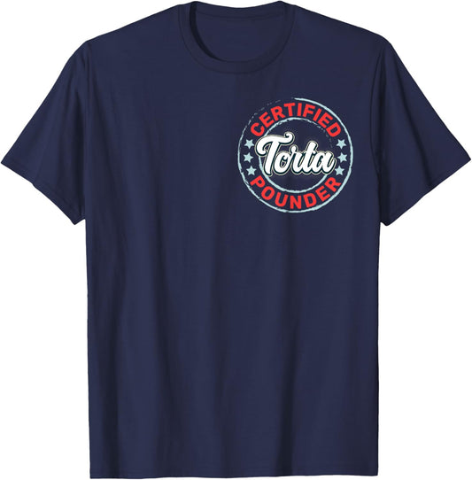 Food Lover Mexican Torta Certified Torta Pounder -Adult Black Small Classic Funny Foodie T-Shirt - T-Shirt | Navy