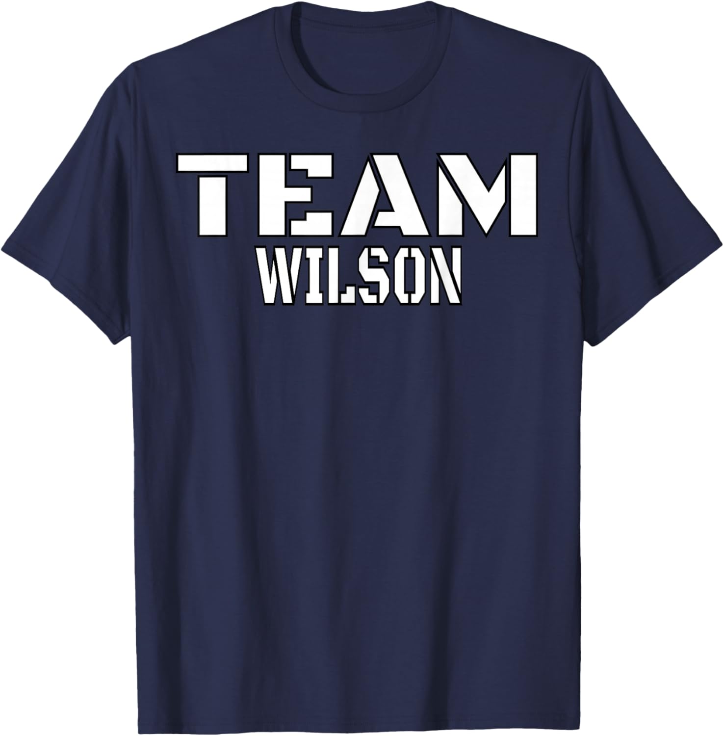 Team Wilson Unique Personalized Matching Family T-Shirt - T-Shirt | Navy