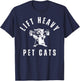 Lift Heavy Pet Cat Gym Weightlifting Workout Fitness Retro T-Shirt - T-Shirt | Navy