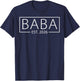 Promoted to Baba Est 2026 Expect Baby 2026 T-Shirt - T-Shirt | Navy