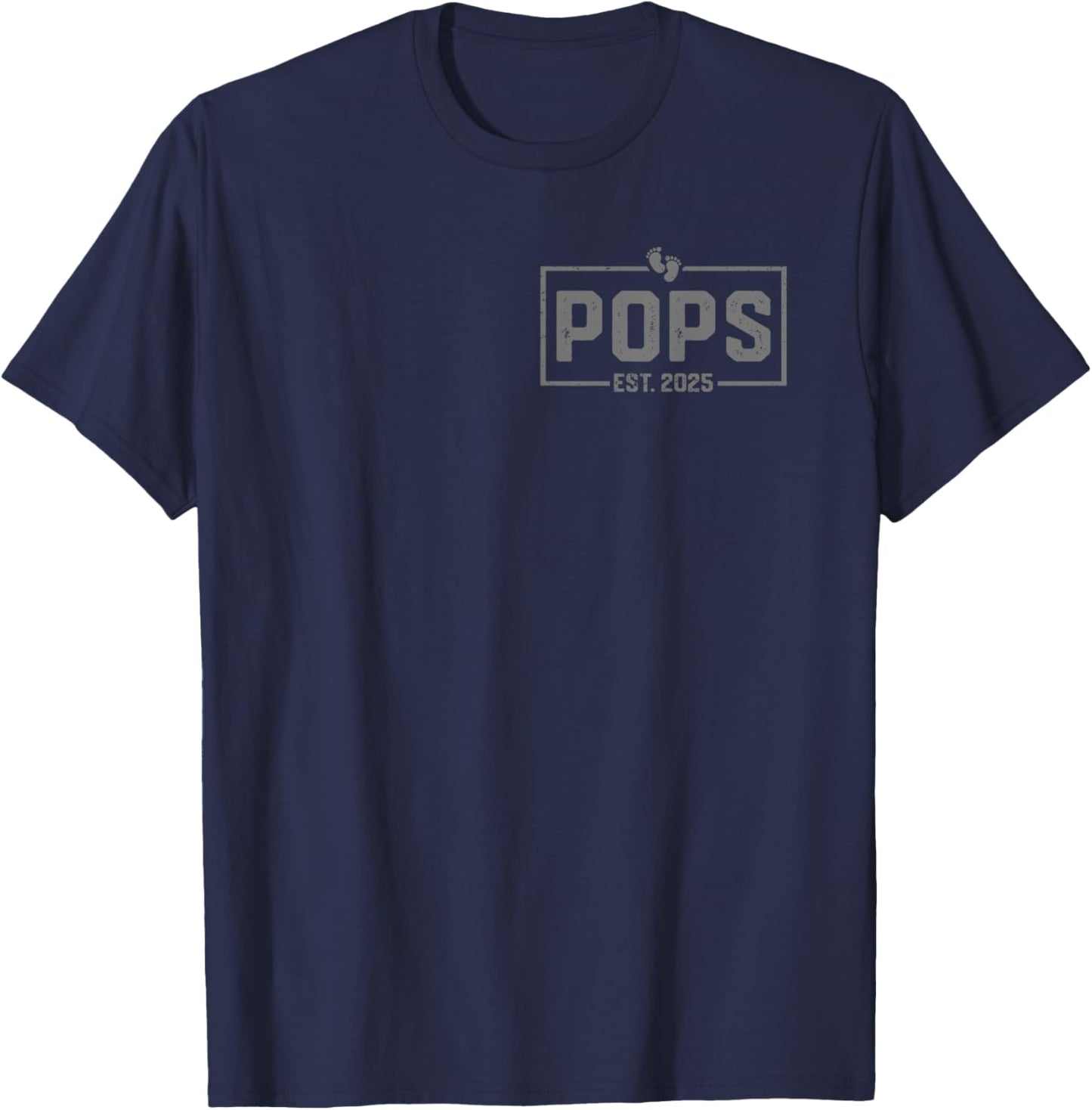 Pops Est 2025 Promoted To Pops 2025 New Pops T-Shirt - T-Shirt | Navy
