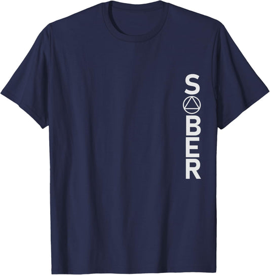 Sobriety Anniversary Sober AA NA Recovery Society T-Shirt - T-Shirt | Navy