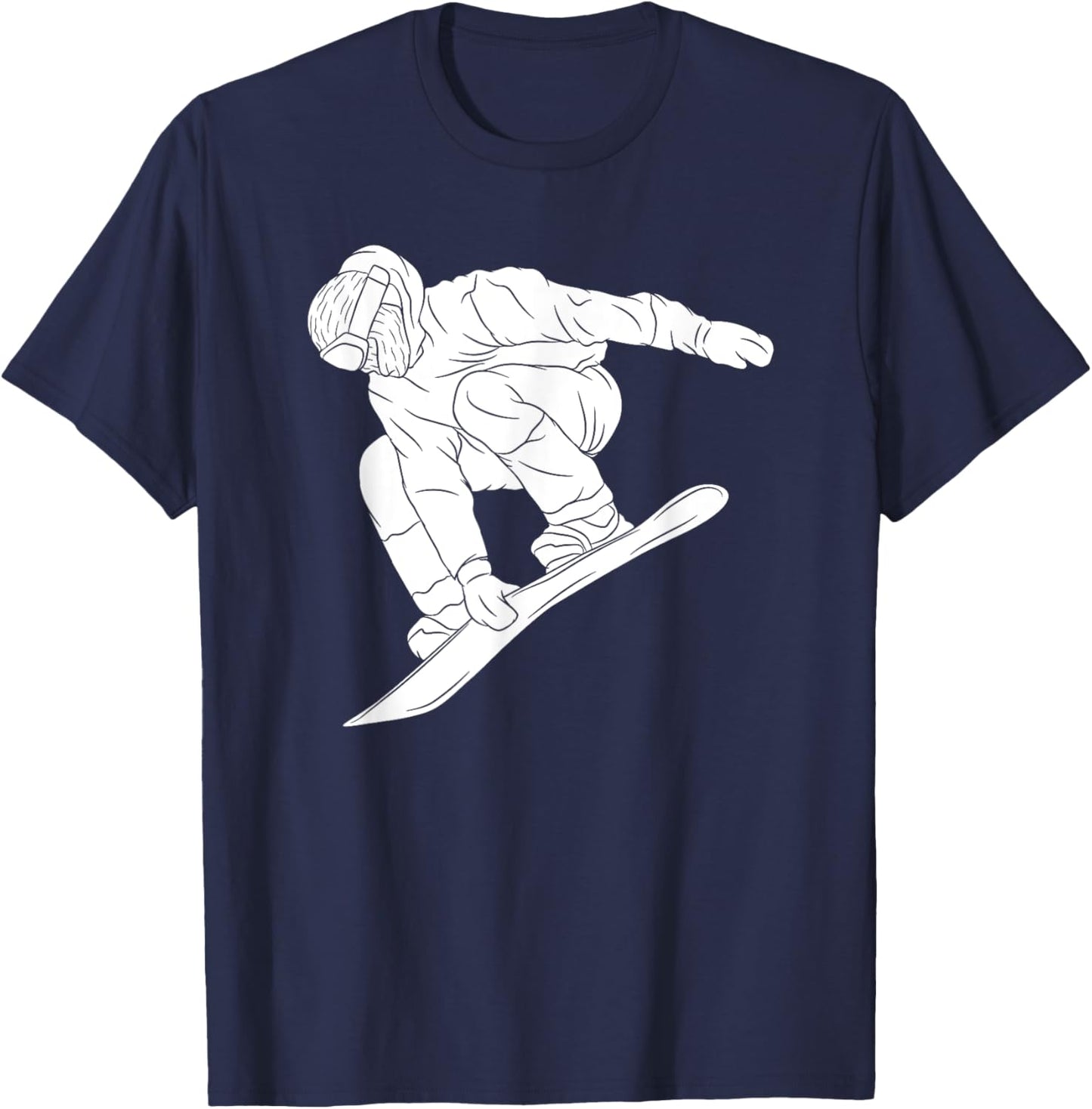Snowboarding Snow Mountain Winter Sport Funny Snowboarder T-Shirt - T-Shirt | Navy