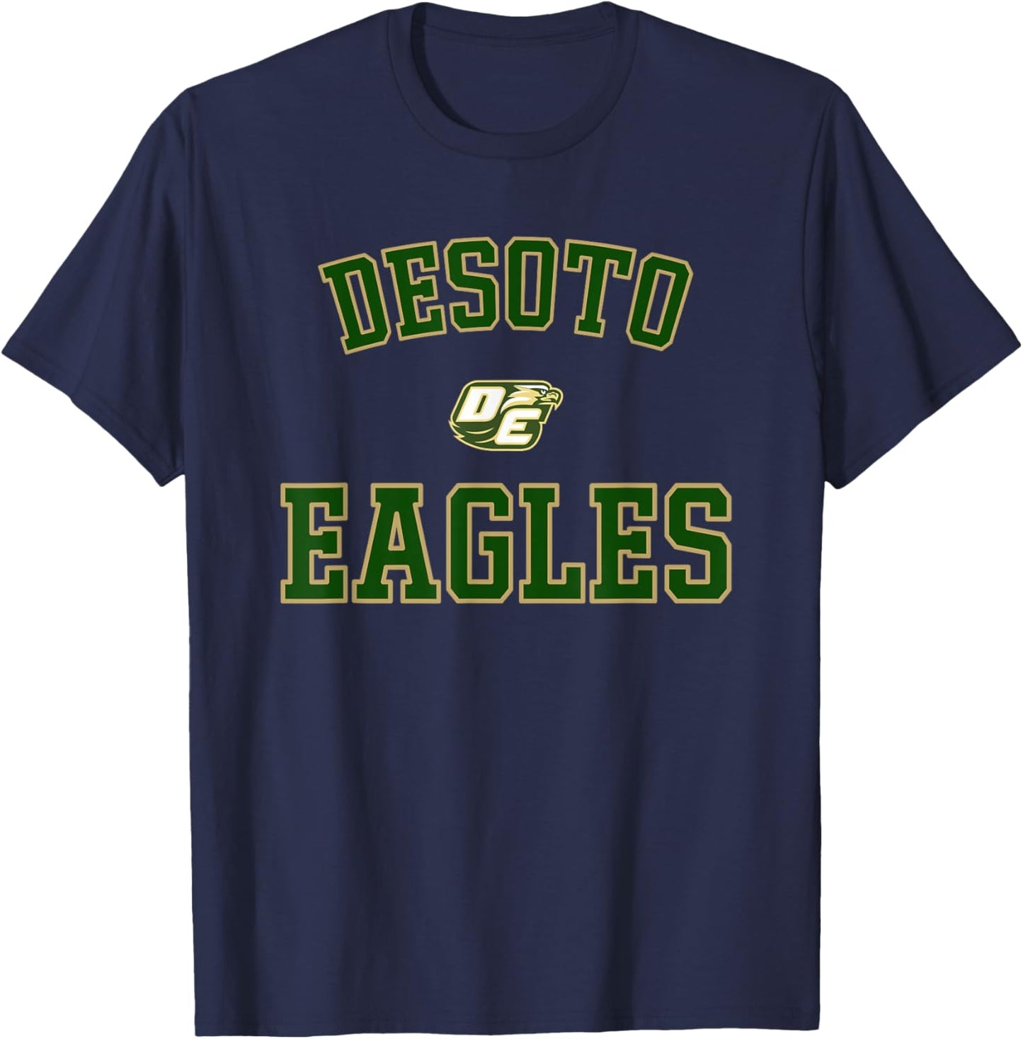 Desoto Eagles Logo Varsity HS T-Shirt - T-Shirt | Navy
