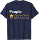 People 1 Star Absolute Nightmare Would Not Recommend Funny T-Shirt - T-Shirt | Navy