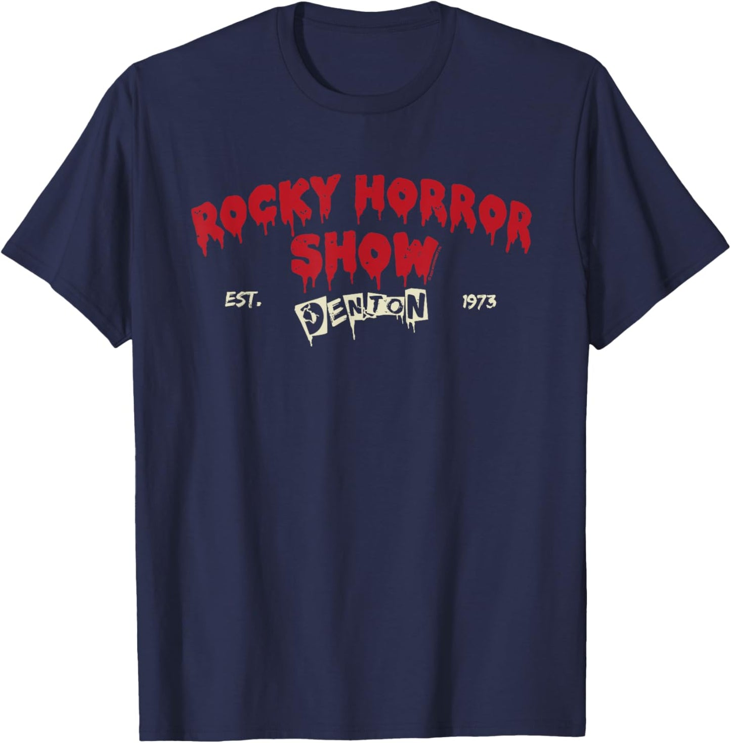 Rocky Horror Show Est.1973 Denton Light Print T-Shirt - T-Shirt | Navy