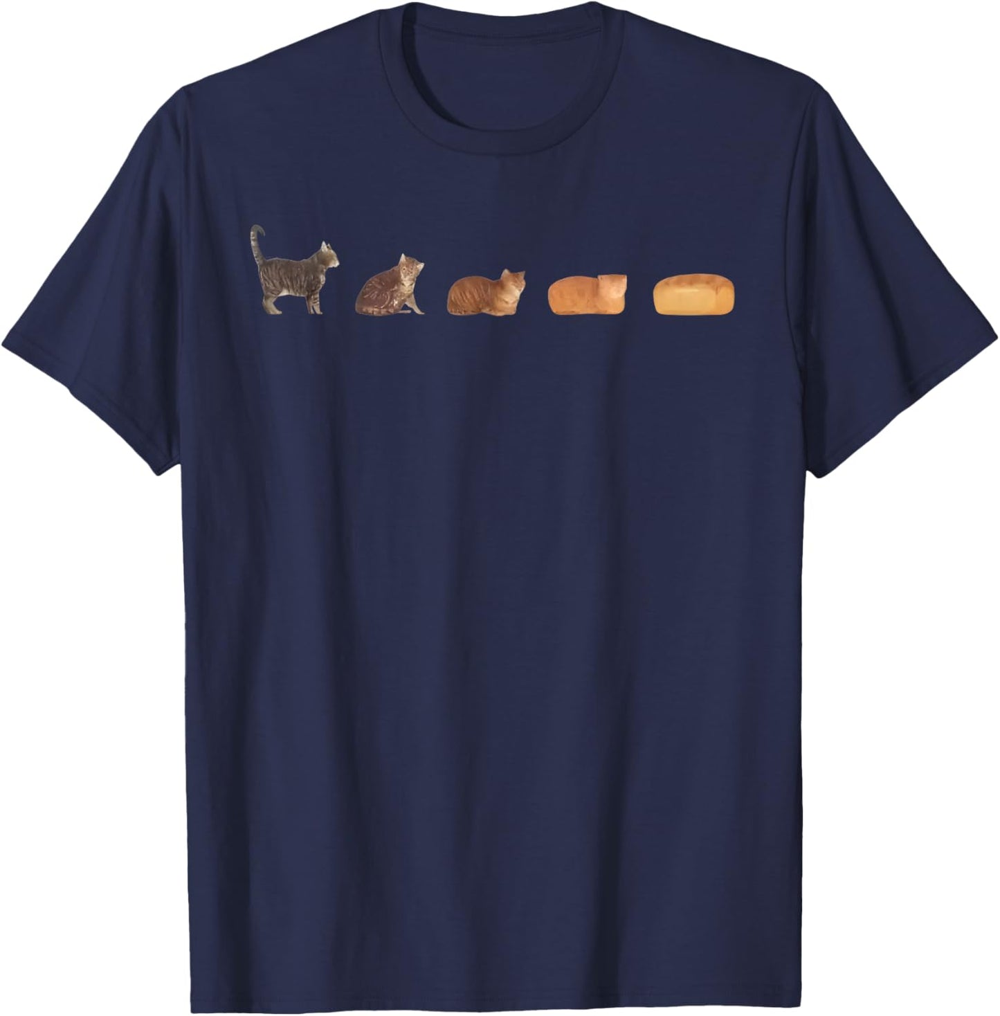 Cat Bread Loaf Evolution Funny Cat Mom Cute Kitten Cats Kids T-Shirt - T-Shirt | Navy