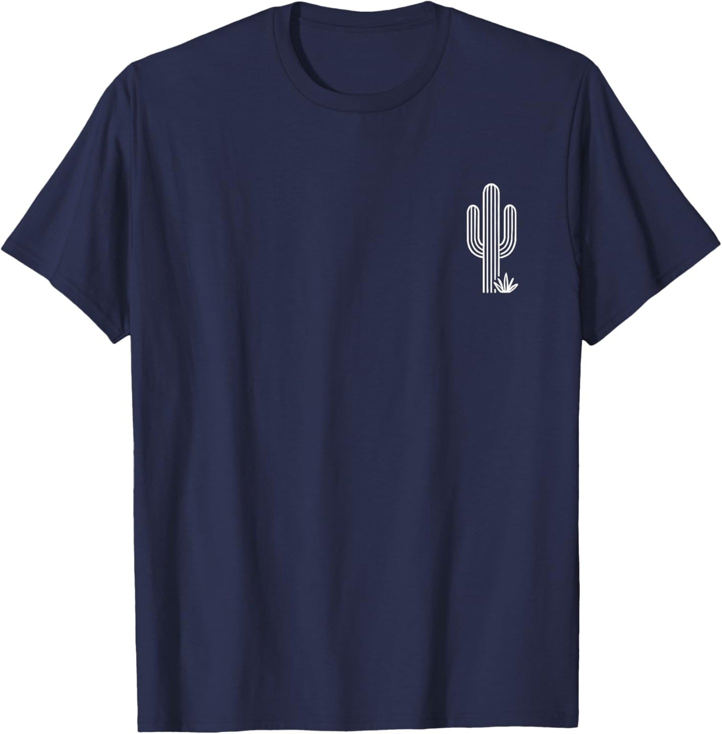 Nature Cacti Cute Western Desert Plant Saguaro Cactus T-Shirt - T-Shirt | Navy