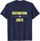 Destination Crete Travel Holiday Tourist T-Shirt - T-Shirt | Navy