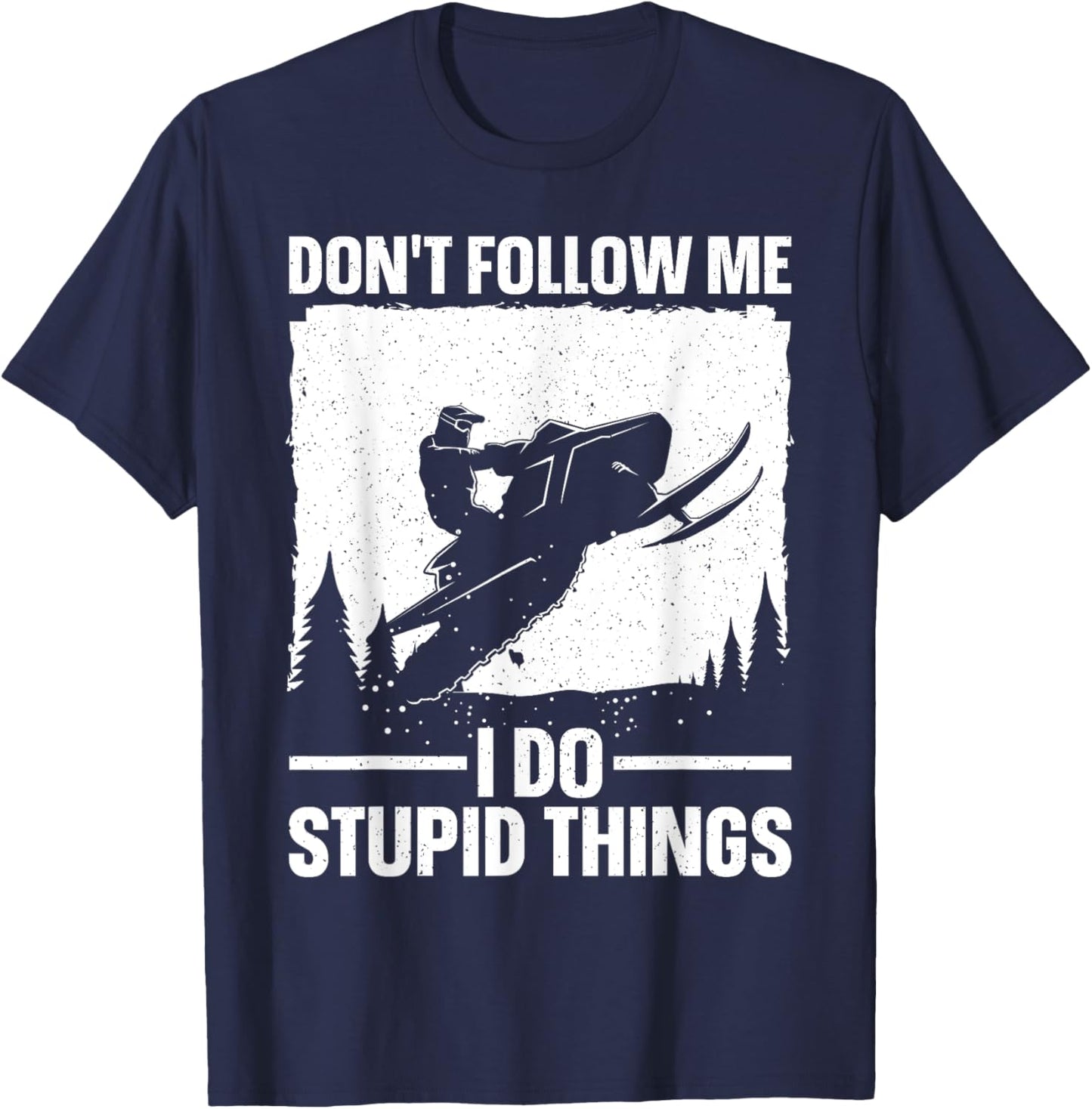Snowmobile Art Women Snowmobiling Snowmobile Lover T-Shirt - T-Shirt | Navy