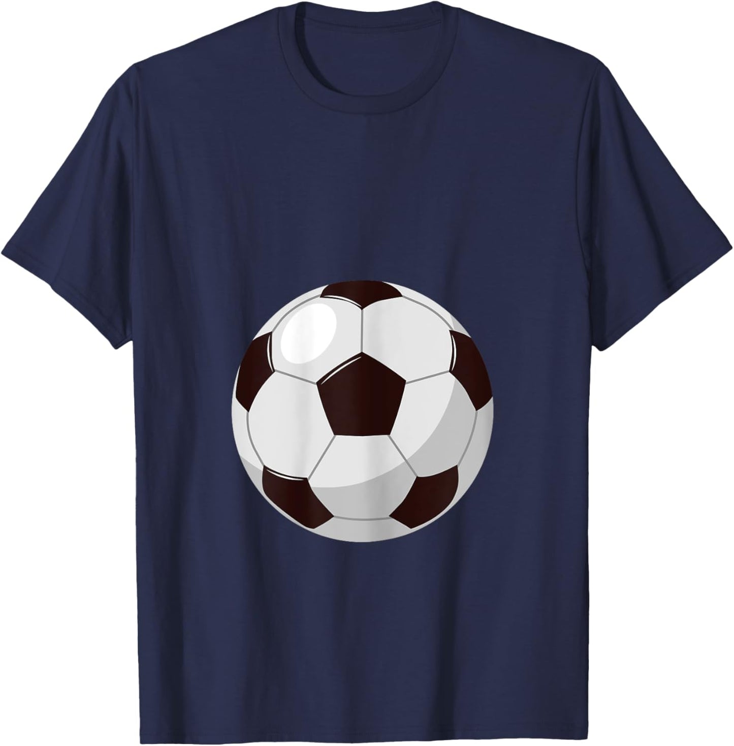Football Funny Soccer Player Belly Pregnant Mama T-Shirt - T-Shirt | Navy