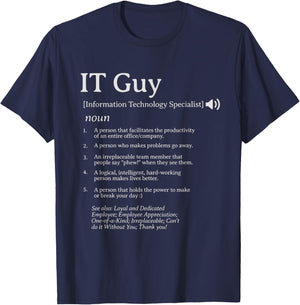 IT Guy Definition Employee Appreciation IT Specialist T-Shirt - T-Shirt | Navy