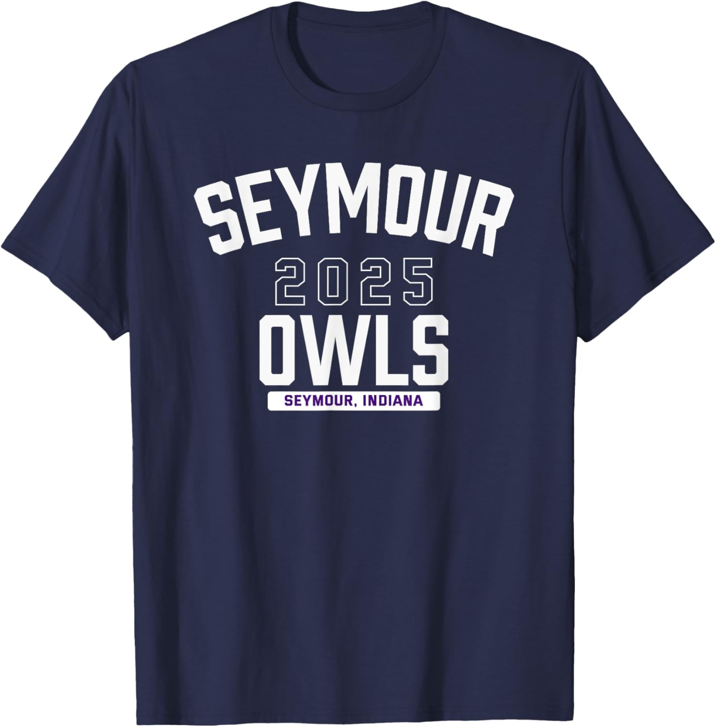 Seymour Owls Seymour, Indiana 2025 T-Shirt - T-Shirt | Navy