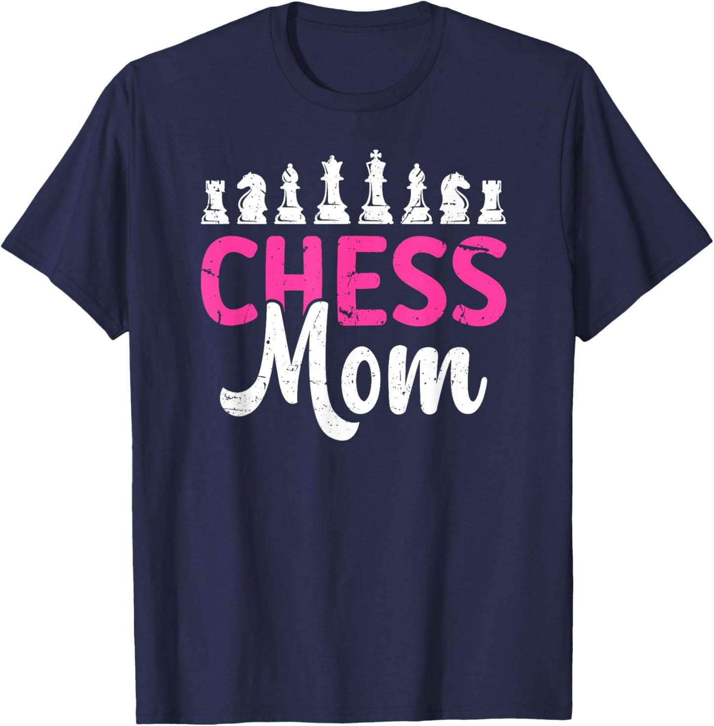 Chess Mom Of A Chess Player Mom Proud Chess Mother T-Shirt - T-Shirt | Navy