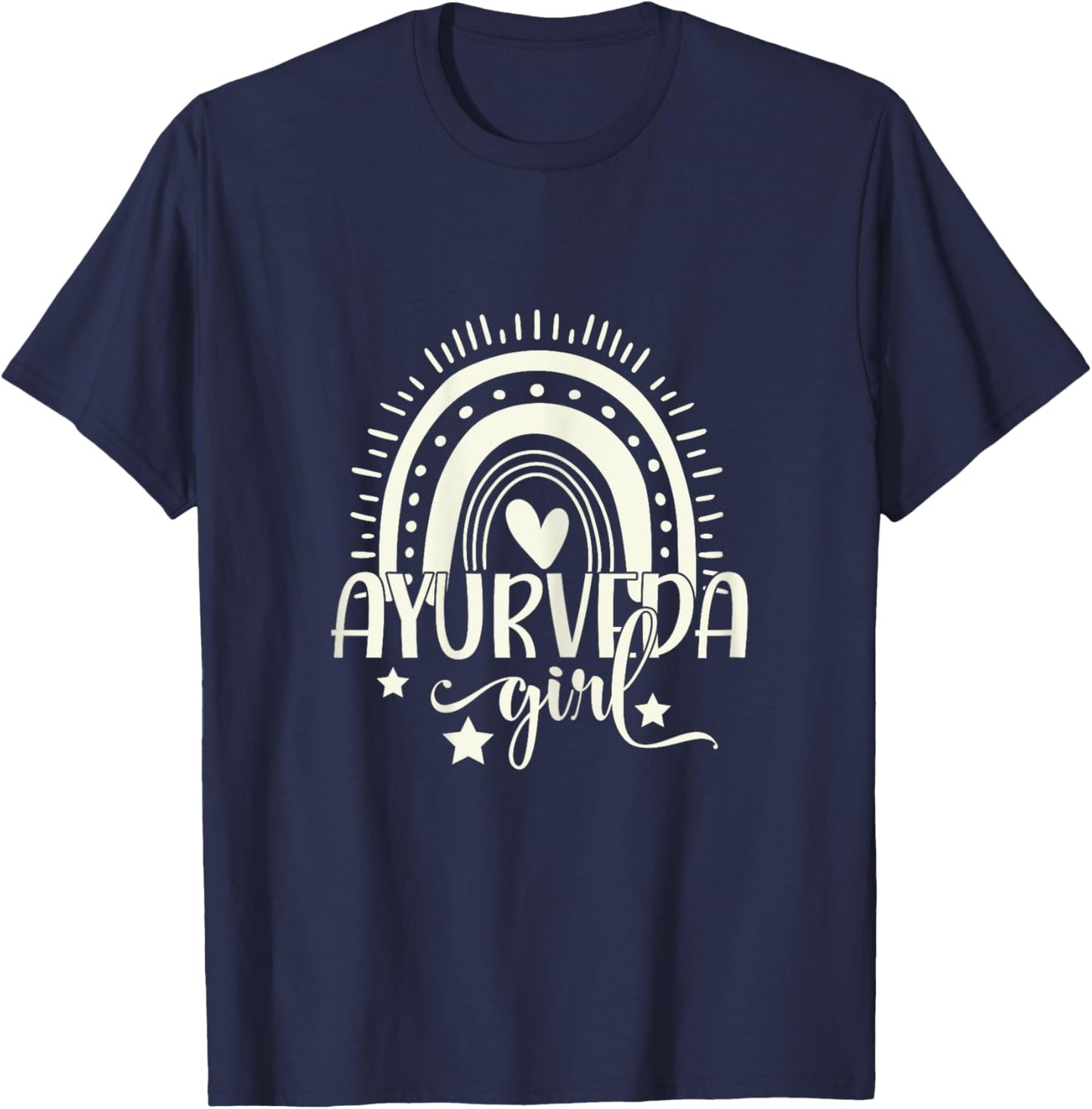Ayurveda Girl Indian Medicine Holistic Dosha Yoga Wellness T-Shirt - T-Shirt | Navy