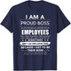 I Am a Proud Boss of Freaking Awesome Employees Funny Team T-Shirt - T-Shirt | Navy