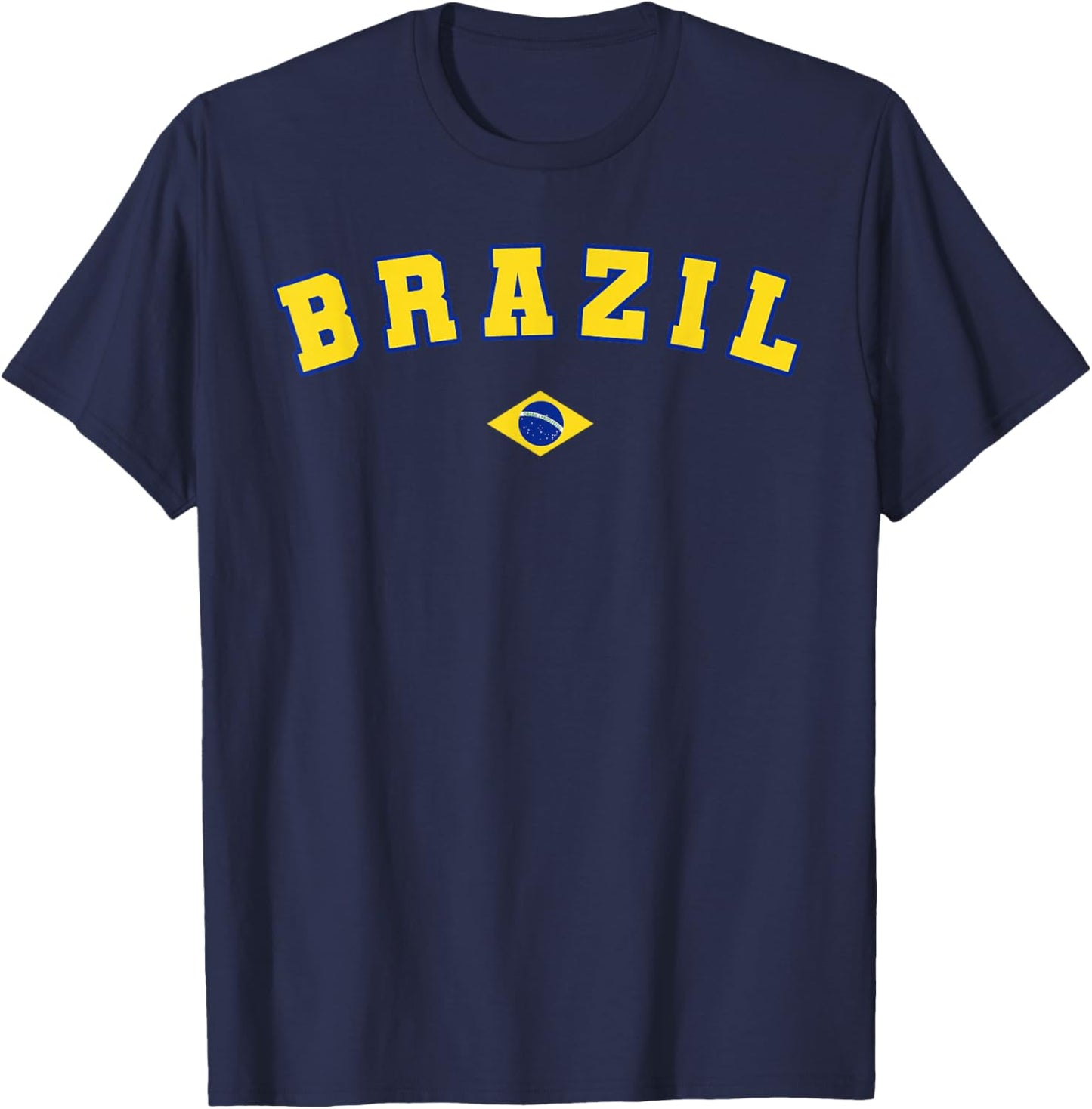 Brazil Gift Brazilian Brasil Flag Vintage brasileiro T-Shirt - T-Shirt | Navy