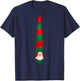 Santa Christmas Tie, Necktie Funny Dress Xmas Graphic T-Shirt - T-Shirt | Navy
