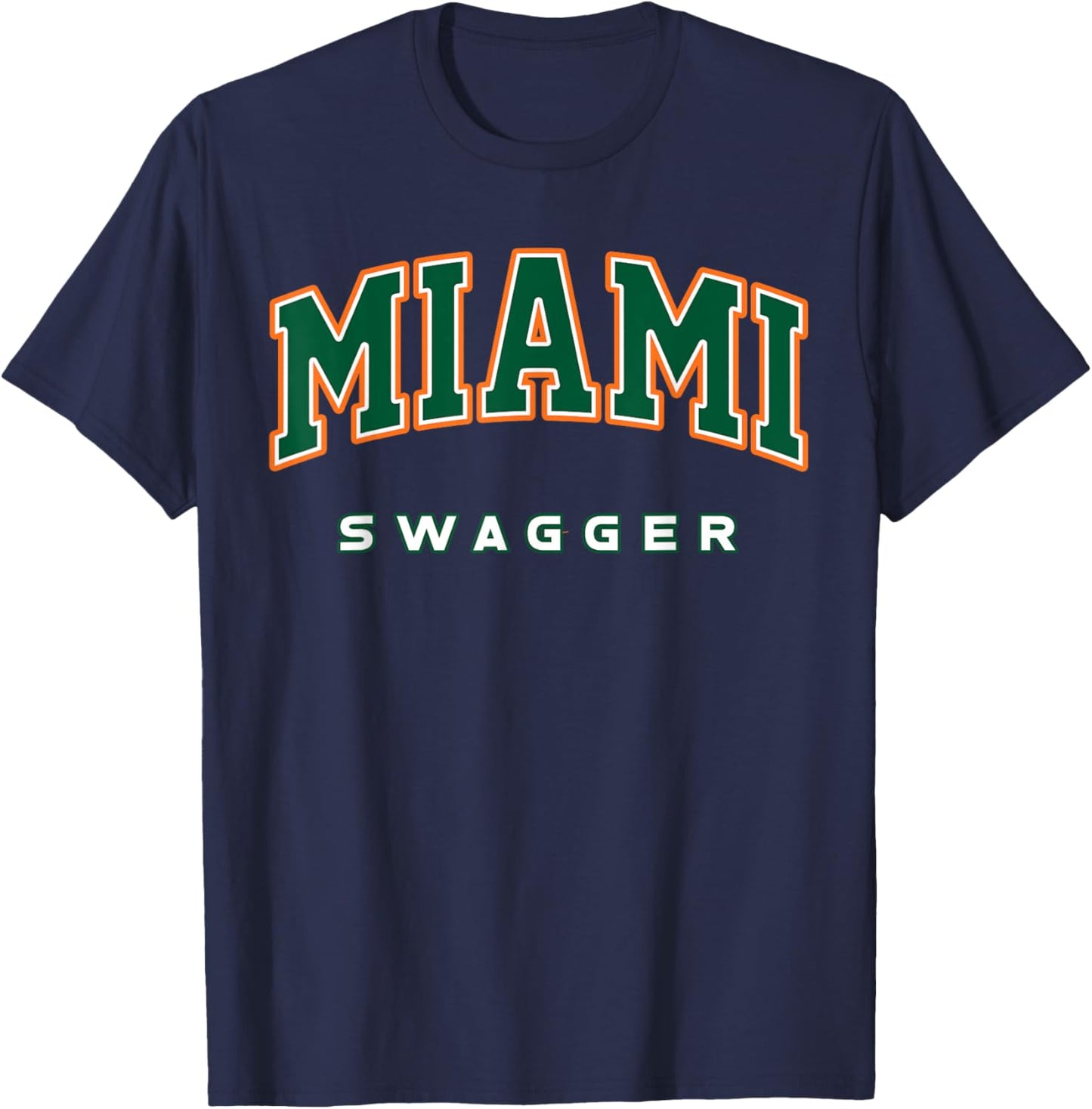 Miami Swagger The City's Unmatched Confidence T-Shirt - T-Shirt | Navy
