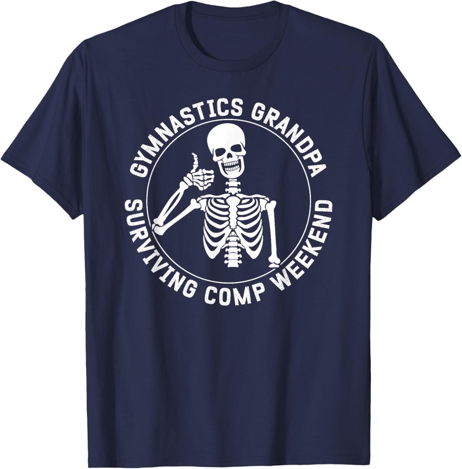 Gymnastics Grandpa Funny Gymnast Grandfather T-Shirt - T-Shirt | Navy
