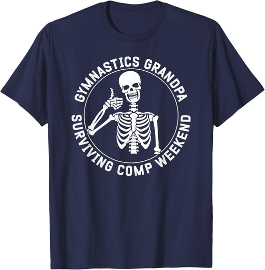 Gymnastics Grandpa Funny Gymnast Grandfather T-Shirt - T-Shirt | Navy