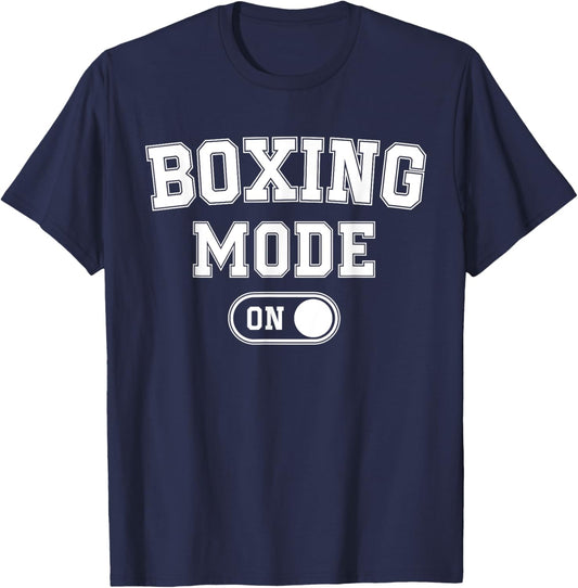 Boxing Mode On Funny Boxer Gift Fighter Coach Training T-Shirt - T-Shirt | Navy