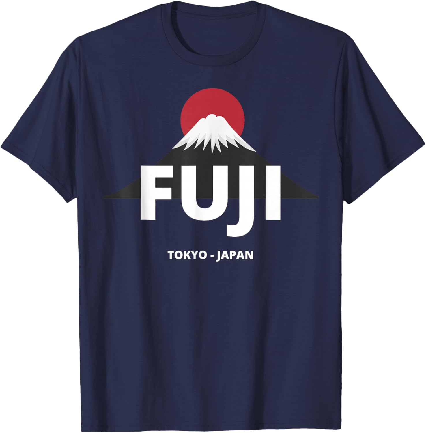 Retro Mount Fuji Japan Japanese Tradittional Graphic T-Shirt - T-Shirt | Navy