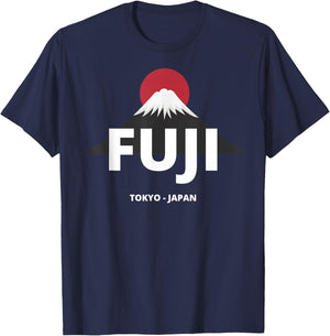 Retro Mount Fuji Japan Japanese Tradittional Graphic T-Shirt - T-Shirt | Navy