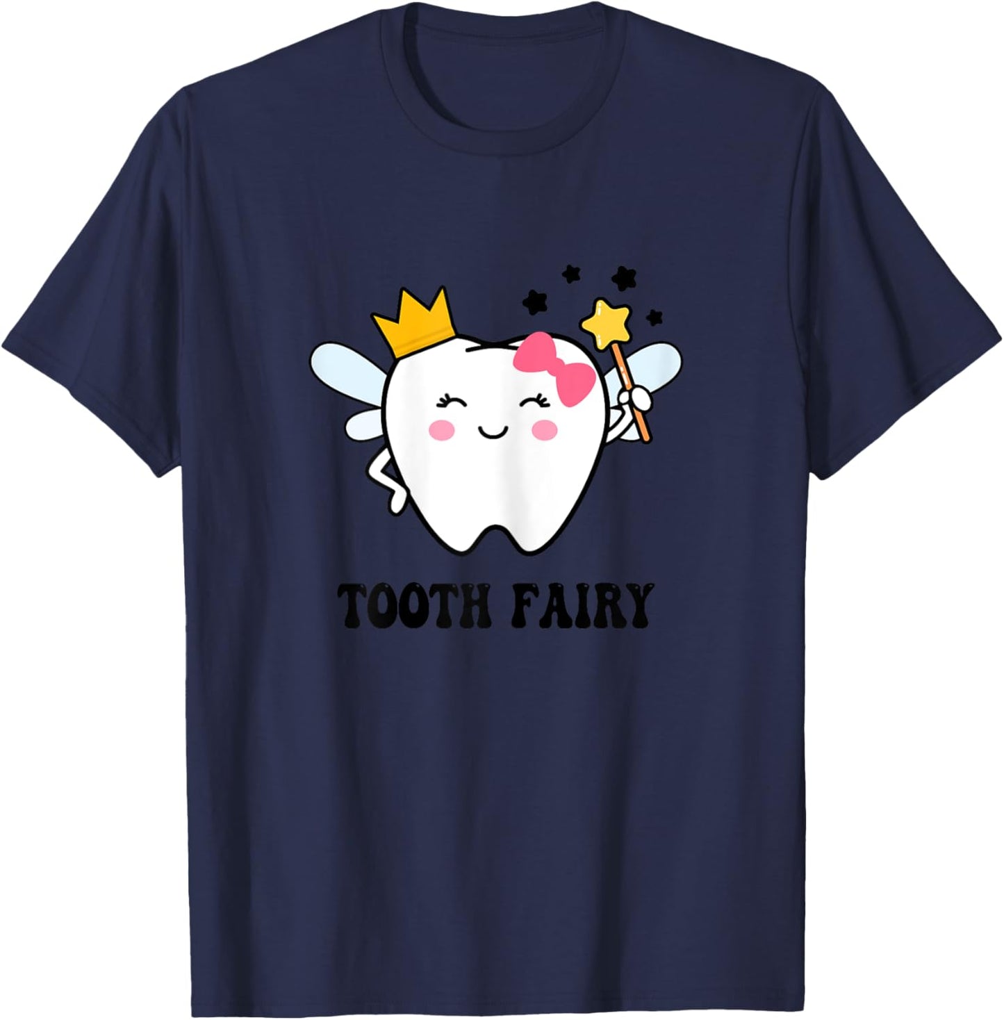 Cute Tooth Fairy Halloween Costume Women Kids Girls Xmas T-Shirt - T-Shirt | Navy