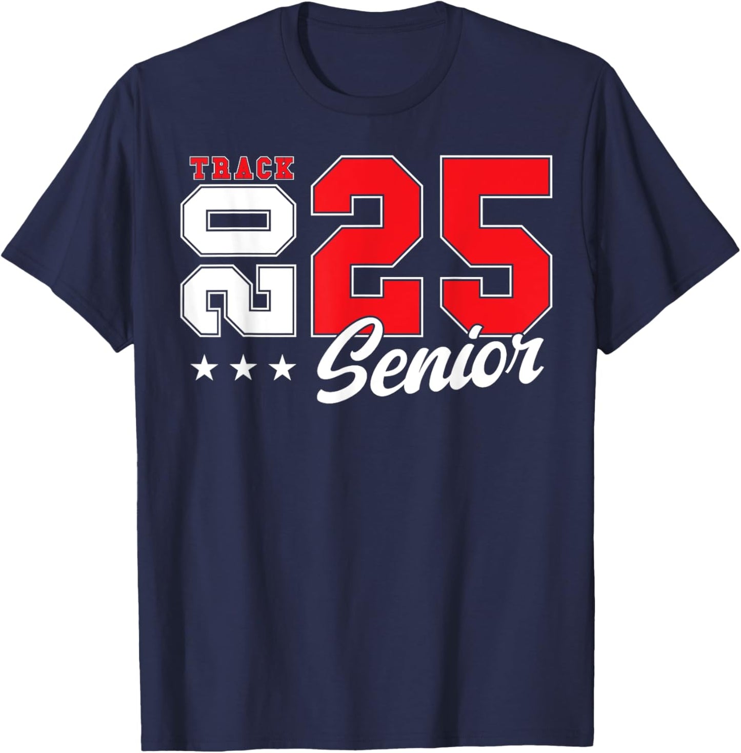 Track Senior Night Track Senior 2025 Graduation 39 T-Shirt - T-Shirt | Navy