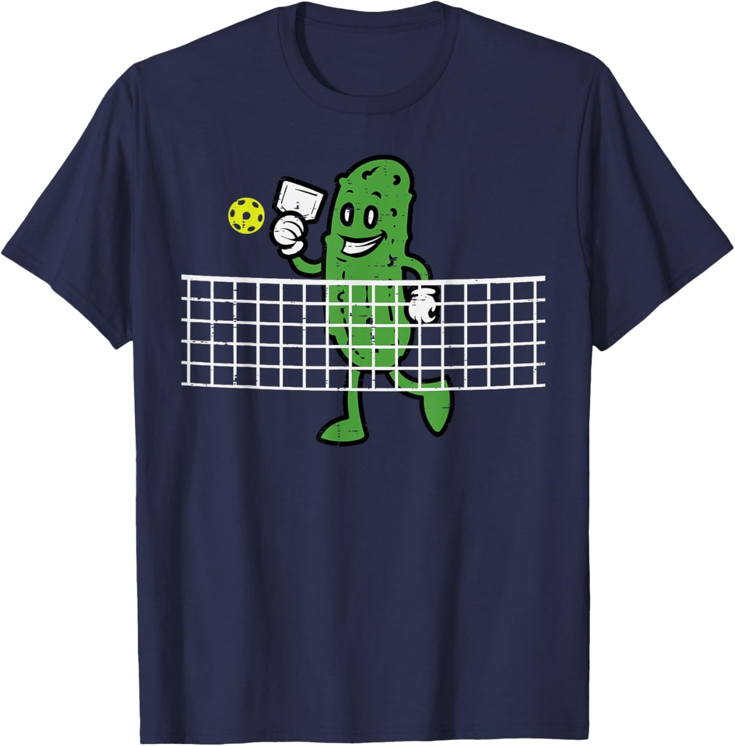 Pickle Playing Pickleball Funny Player Sports Men Kids Women T-Shirt - T-Shirt | Navy