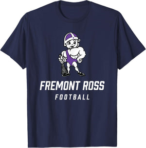 Fremont Ross Little Giants Logo Football Team HS T-Shirt - T-Shirt | Navy