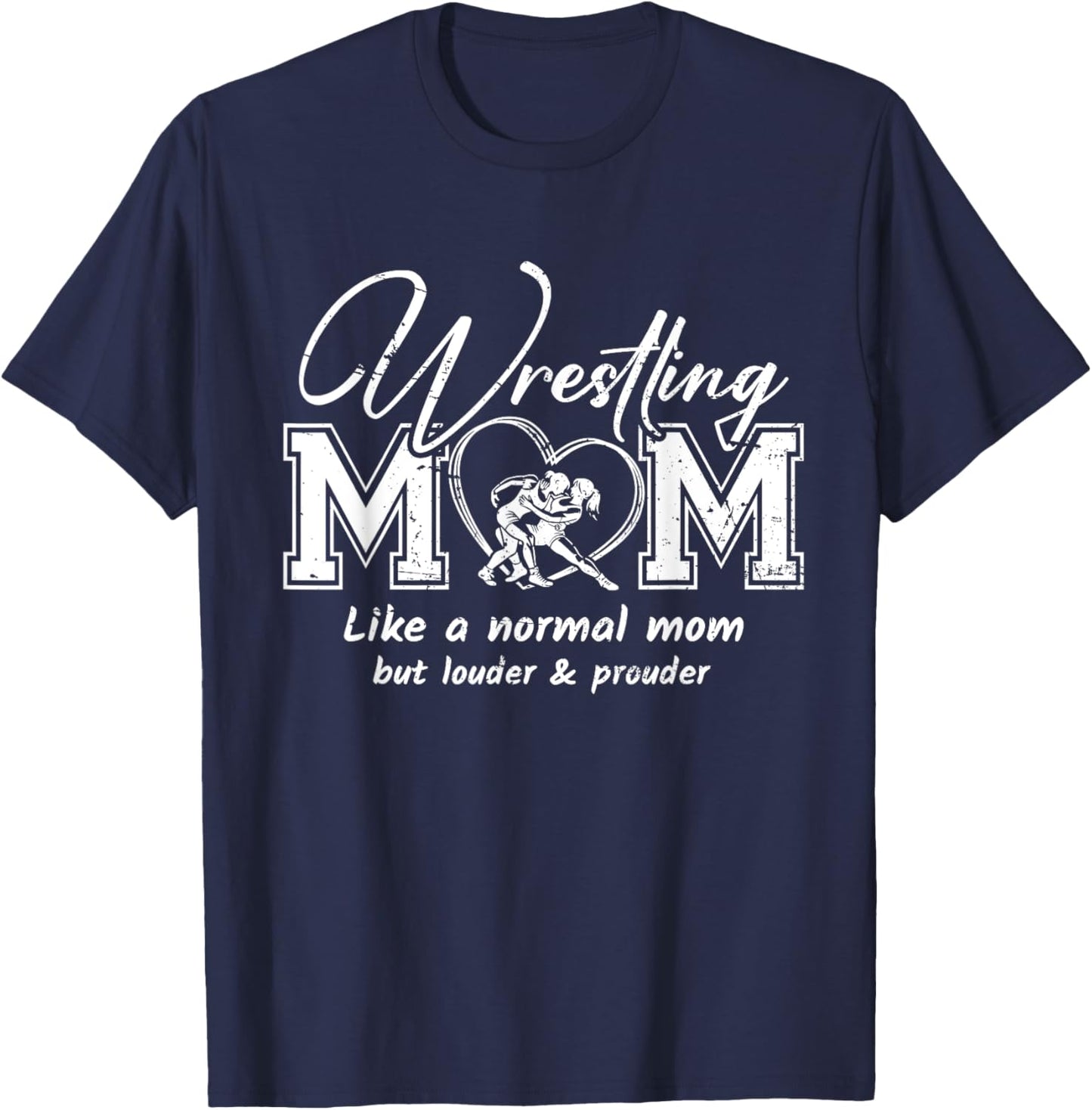Wrestling Mom Life Funny Wrestling Mom Shirt T-Shirt - T-Shirt | Navy