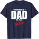 Again Daddy Est 2025 Promoted To Dad Baby Announcement T-Shirt - T-Shirt | Navy