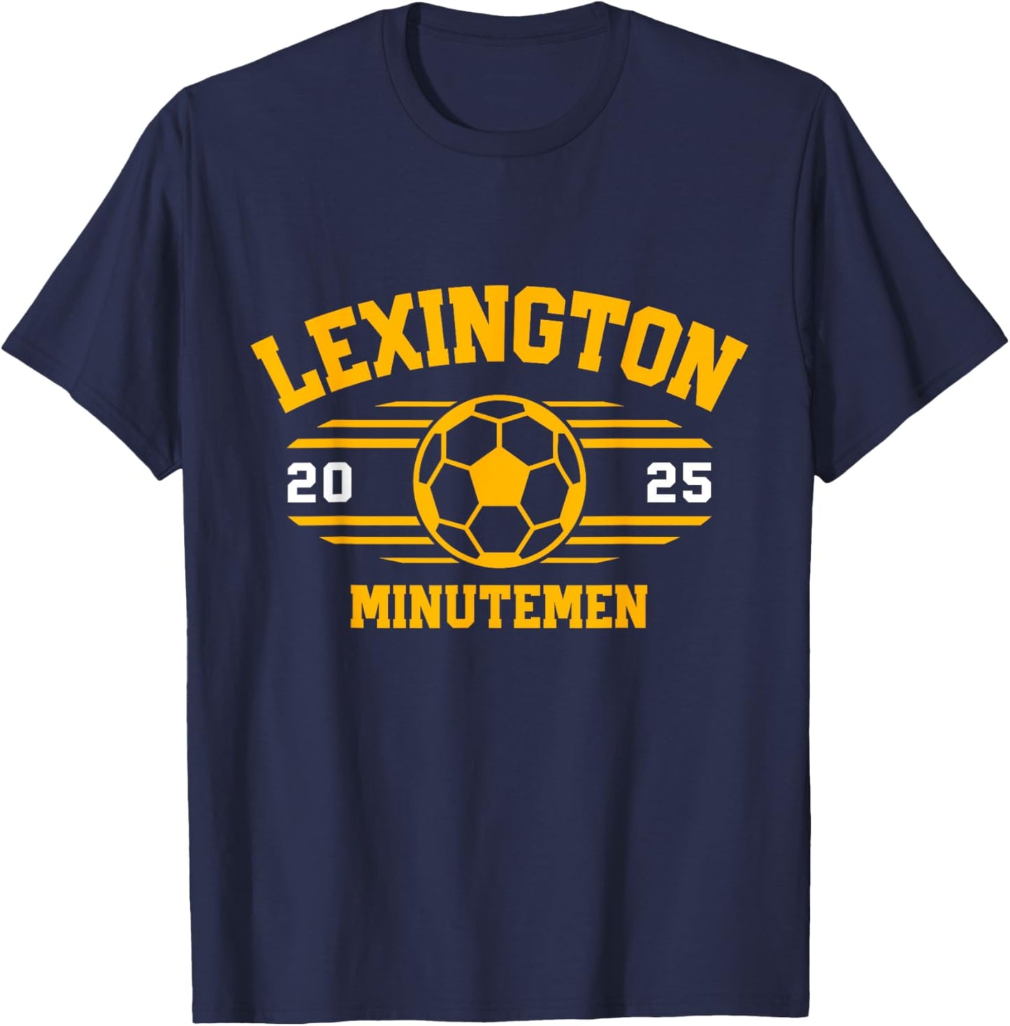 Lexington Minutemen Soccer Ball 2025 T-Shirt - T-Shirt | Navy