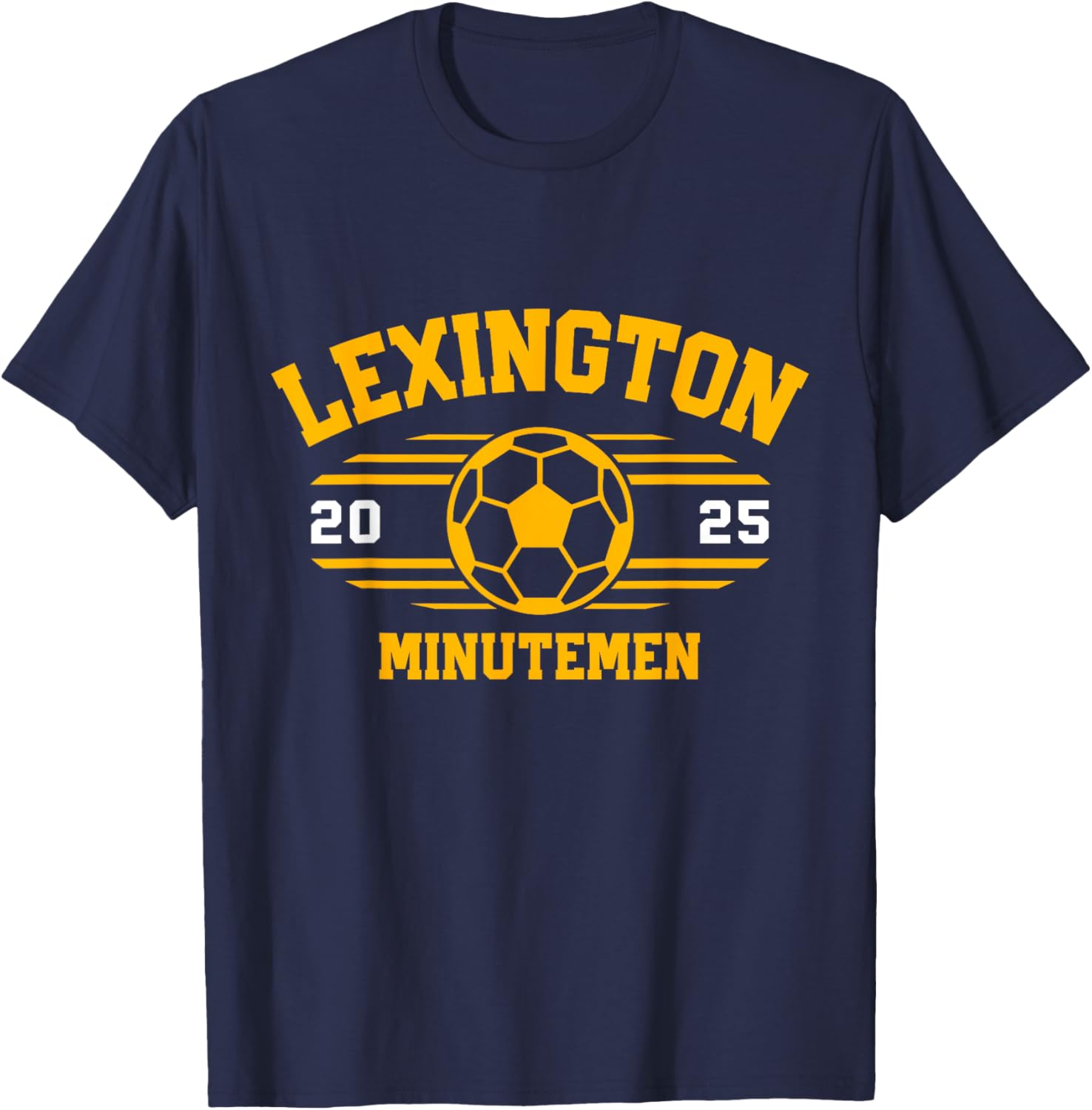 Lexington Minutemen Soccer Ball 2025 T-Shirt - T-Shirt | Navy