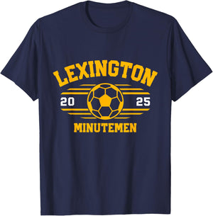 Lexington Minutemen Soccer Ball 2025 T-Shirt - T-Shirt | Navy