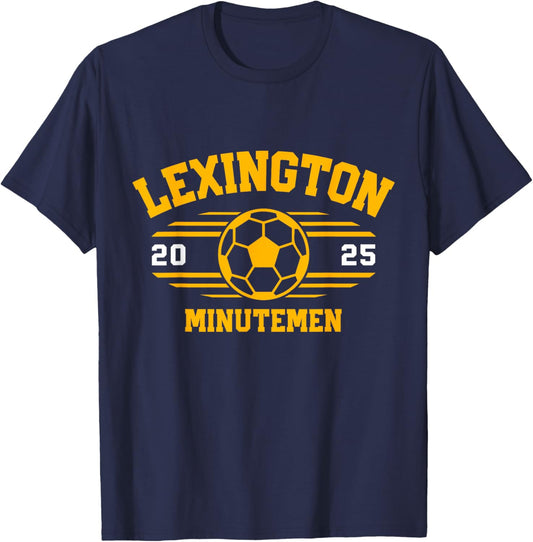 Lexington Minutemen Soccer Ball 2025 T-Shirt - T-Shirt | Navy