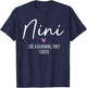 Nini Like A Grandma Only Cooler Heart Mother's Day Nini T-Shirt - T-Shirt | Navy